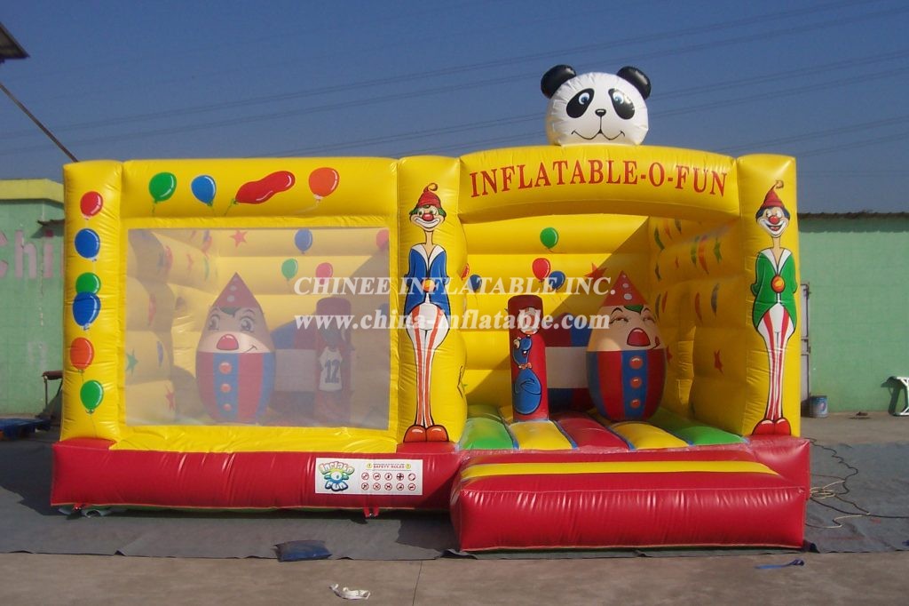 T2-2529 Clown And Panda Inflatable Bouncers