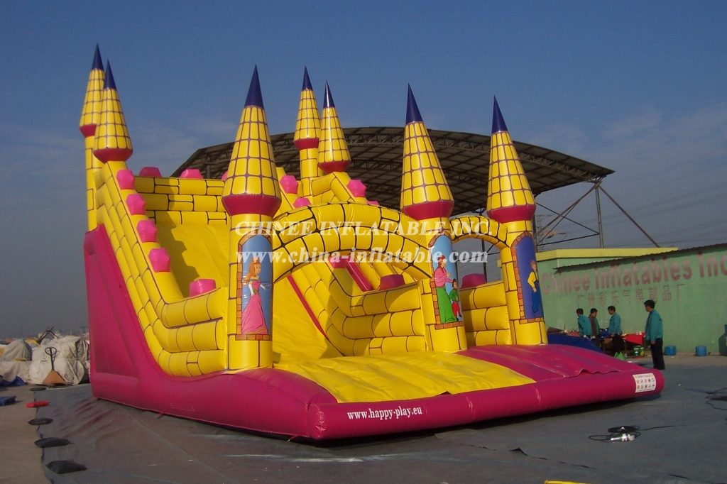 T8-279 Princess Inflatable Slides Castle Giant Slide