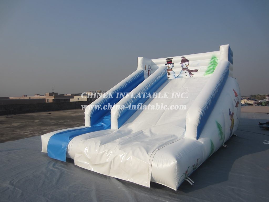 T8-655 Winter Snowman Theme Inflatable Dry Slide