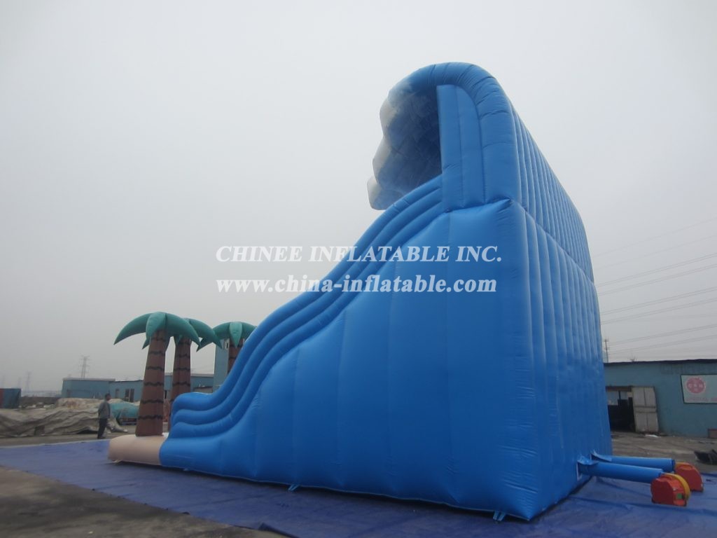 T8-205 Inflatable Slides Sea And Trees Giant Slide