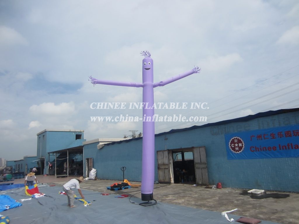 D2-28 Air Dancer Inflatable Purple Tube Man For Advertising