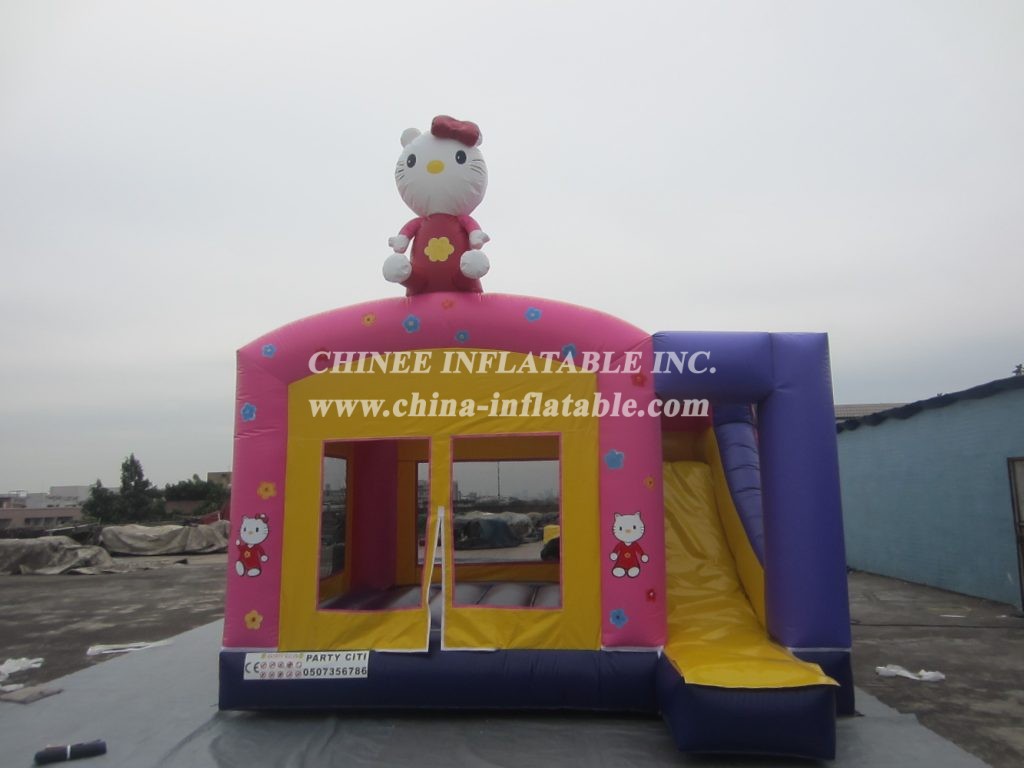 T5-105 Hello Kitty Bouncy Castle Combo With Slide