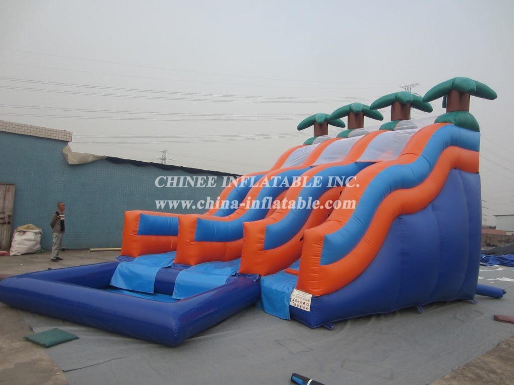 T8-1430 Trees Inflatable Slide