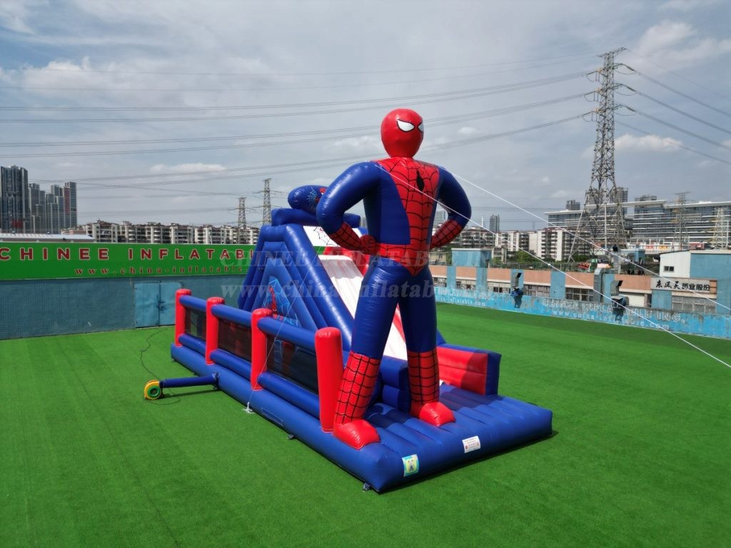 T8-1024 Spider-Man Superhero Inflatable Slide