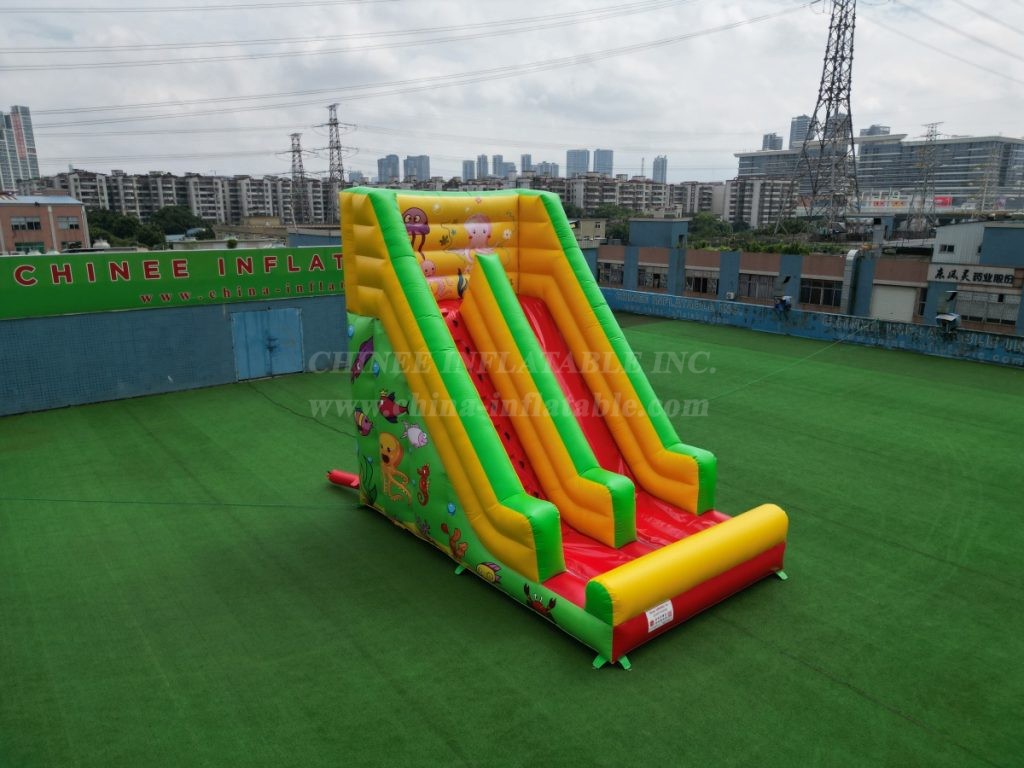 T8-786 Ocean Theme Inflatable Slide