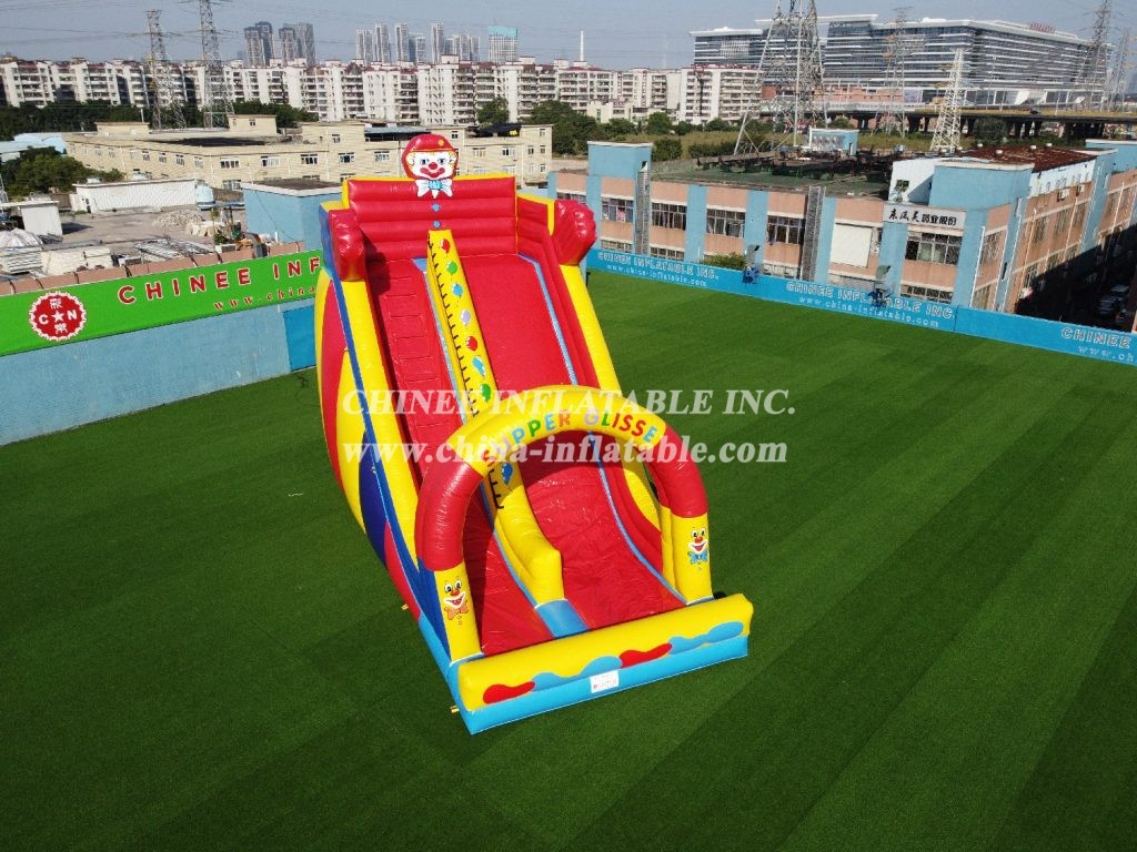 T8-1411 Residential Birthday Clown Inflatable Slide