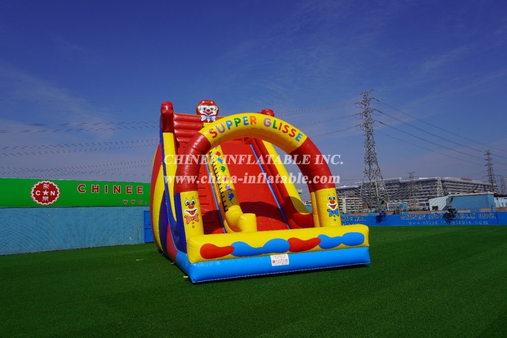 T8-1411 Residential Birthday Clown Inflatable Slide