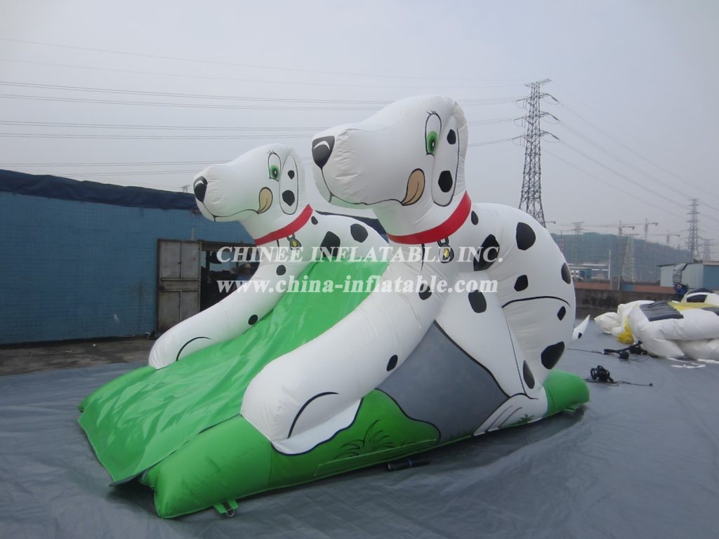 T8-459 Dogs Inflatable Dry Slide For Kids