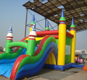 T5-178 Inflatable Castle Bounce House With Slide