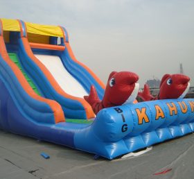 T8-345 Undersea World Giant Inflatable Dry Slide For Kids Adult