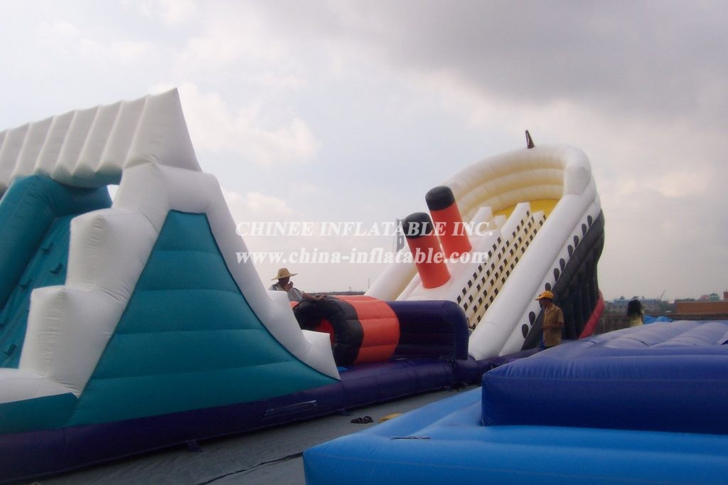 T8-955 Pirate Ship Giant Inflatable Slide For Kids