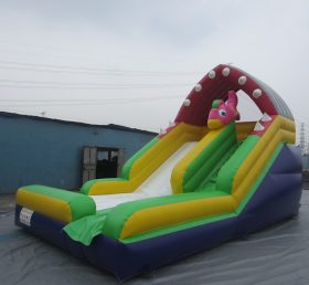 T8-494 Shark Giant Double Lane Inflatable Slide