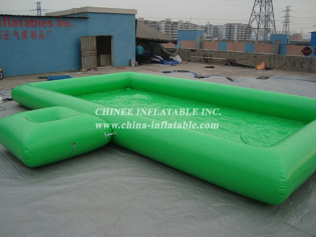 Pool1-562 Green Square Inflatable Water Pool