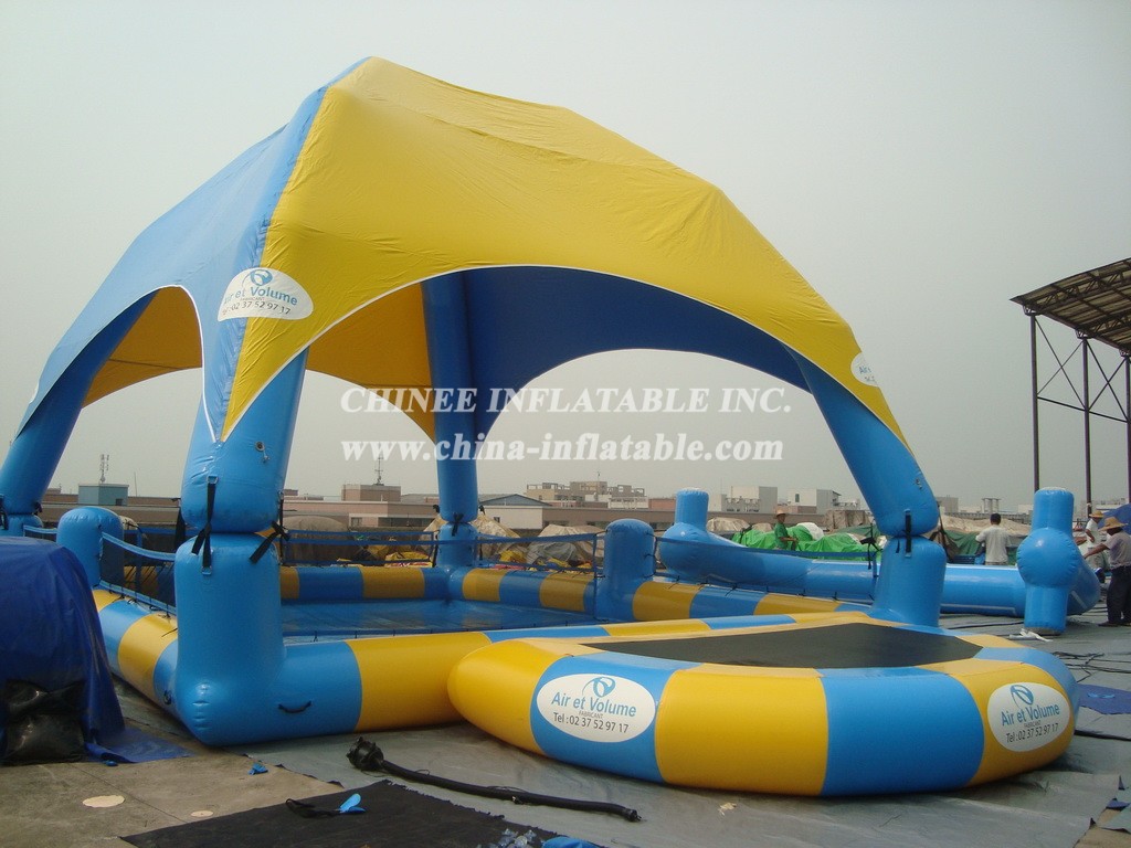 Tent1-444 Large Inflatable Swimming Pool With Tent