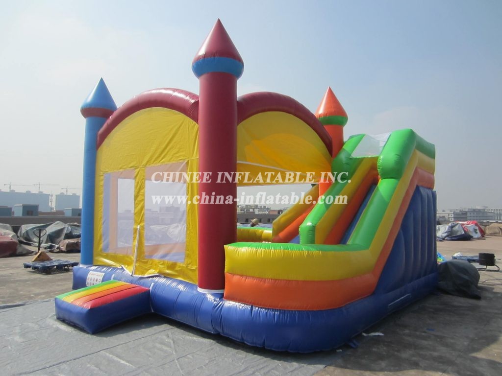 T5-220 Popular Inflatable Castle Bounce House With Slide