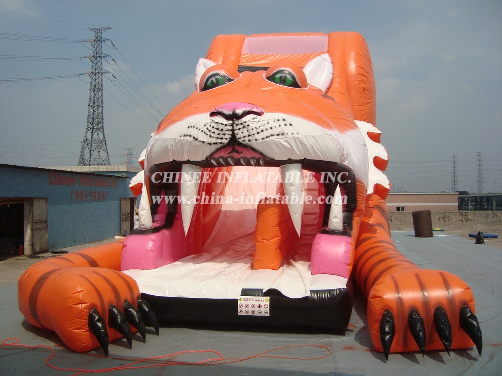 T8-277 Tiger Giant Slide Party Fun For Kids