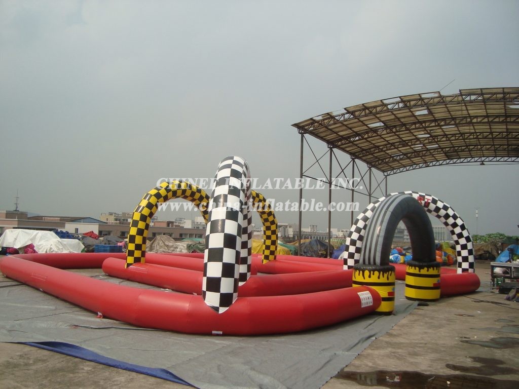 T11-916 Inflatable Race Track Challenge Sport Game