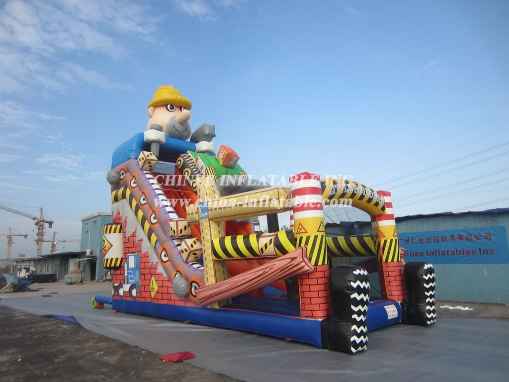 T8-1497 Bob The Builder Inflatable Slide