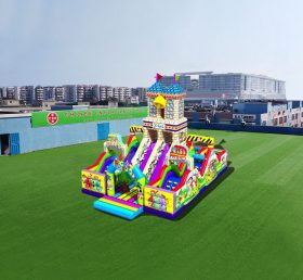 T6-462 Cartoon Giant Inflatable Amusing Park Slide For Kids