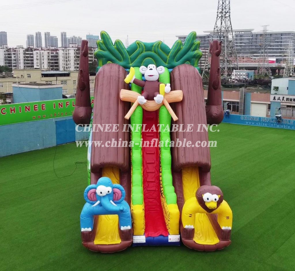 T8-1451 Inflatable Slide Jungle Theme Giant Slide