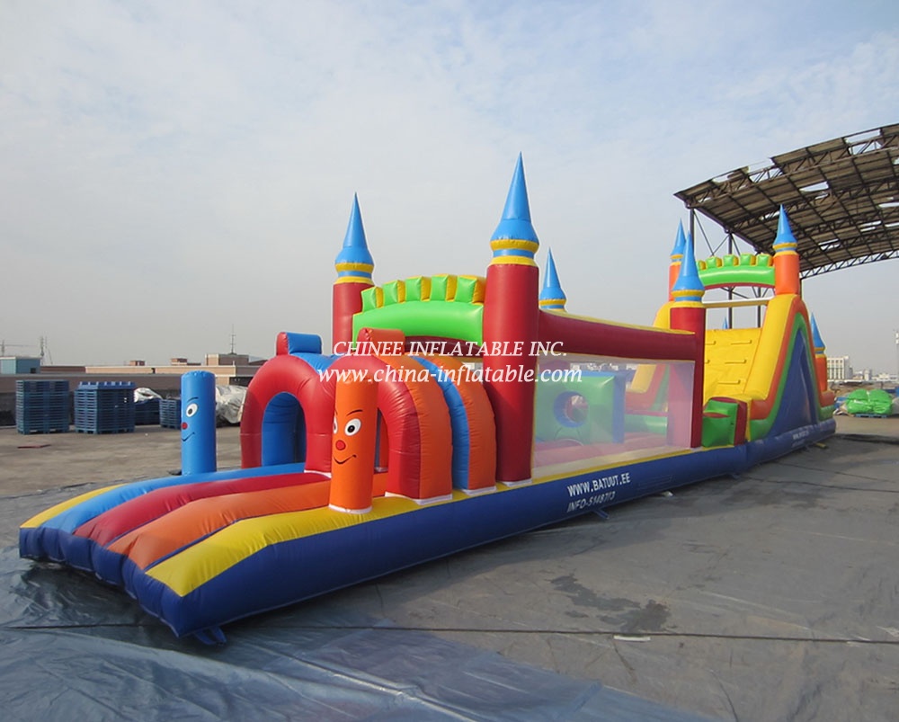 T7-272 Castle Obctacle Course Bouncer Jumping Sport Game