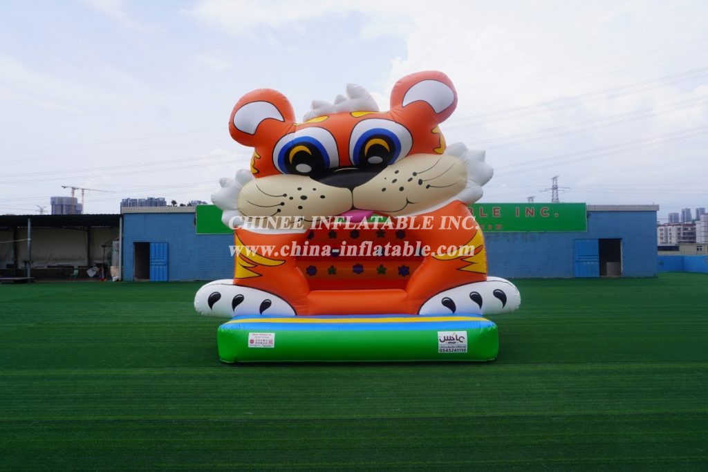 T2-3414 Tiger Cartoon Bouncy Castles For Kids Bounce House Party