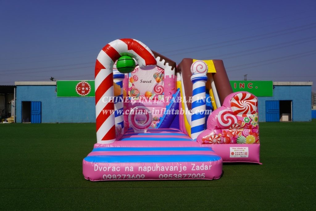 T2-3477 Sweet Candy Bouncy House Combo