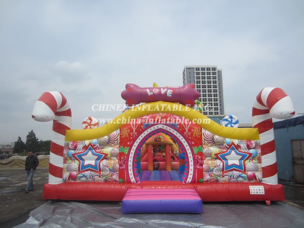 T2-3492 Candy Inflatable Playground Funcity