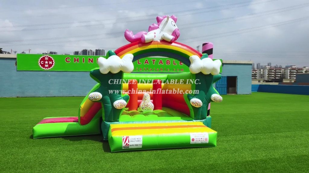 T2-3490 Jungle Inflatable Bouncer With Slides