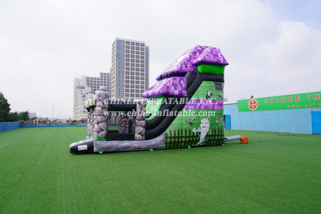 IS3-003 Haunted House Inflatable Slide Halloween Slide