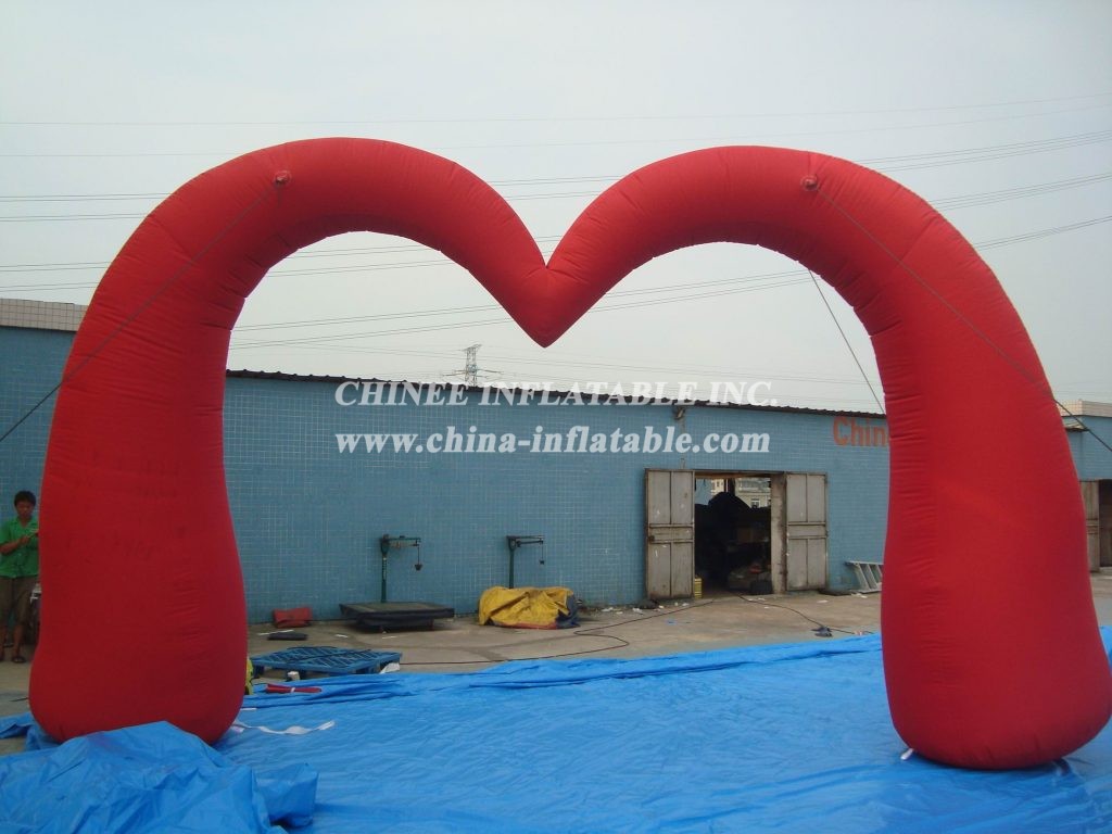 Arch1-240 Heart Shape Inflatable Arches