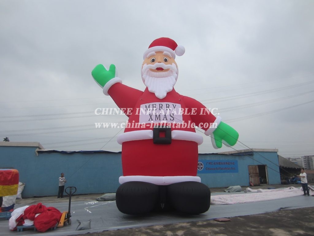 C1-115 8M Height Outdoor Giant Inflatable Christmas Santa Claus Decoration