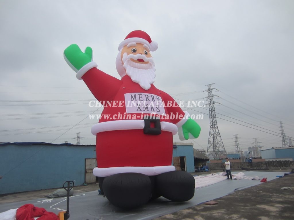 C1-115 8M Height Outdoor Giant Inflatable Christmas Santa Claus Decoration