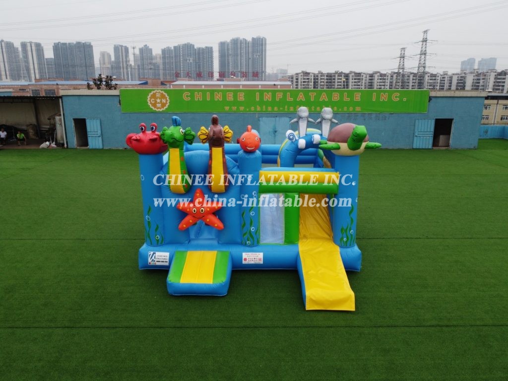 T2-3432 Sea World Inflatable Combo Bouncy Castle