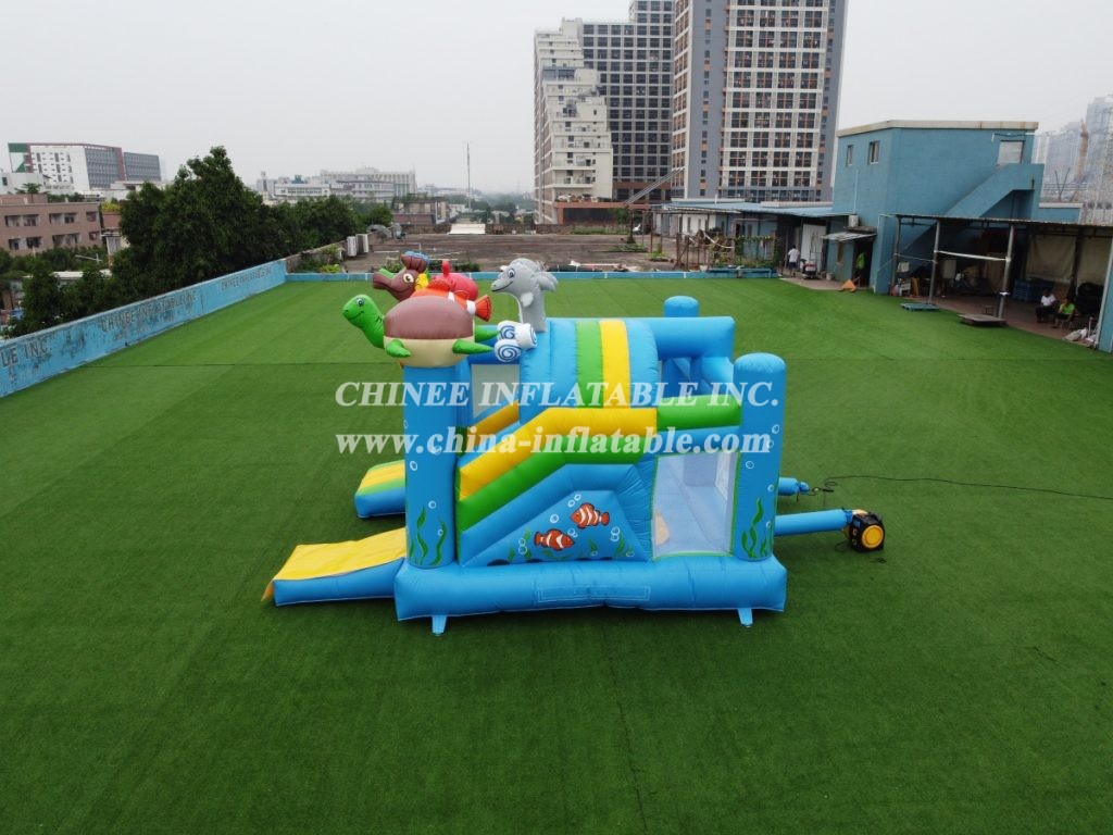 T2-3432 Sea World Inflatable Combo Bouncy Castle