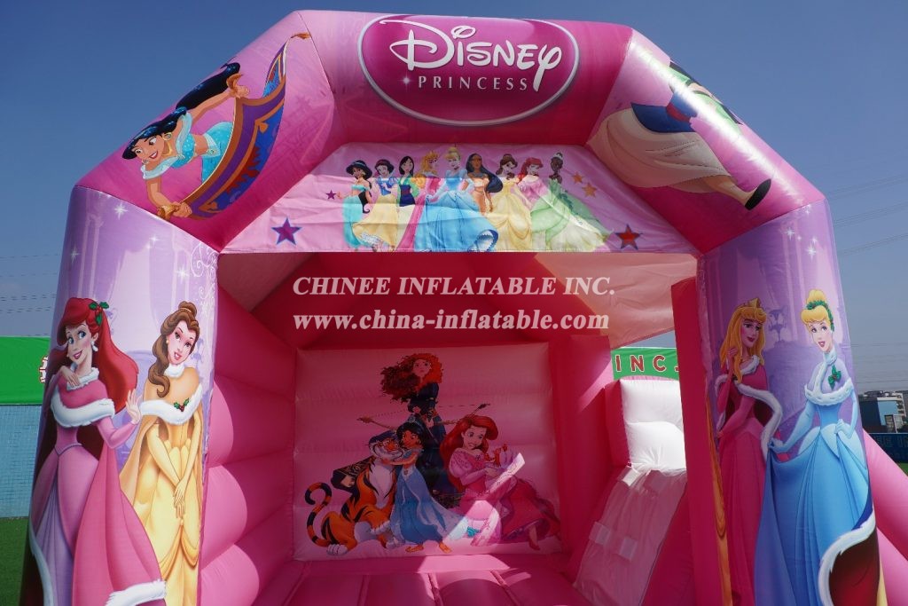 T2-1509B Disney Princess Pink Bouncy Castle With Slide