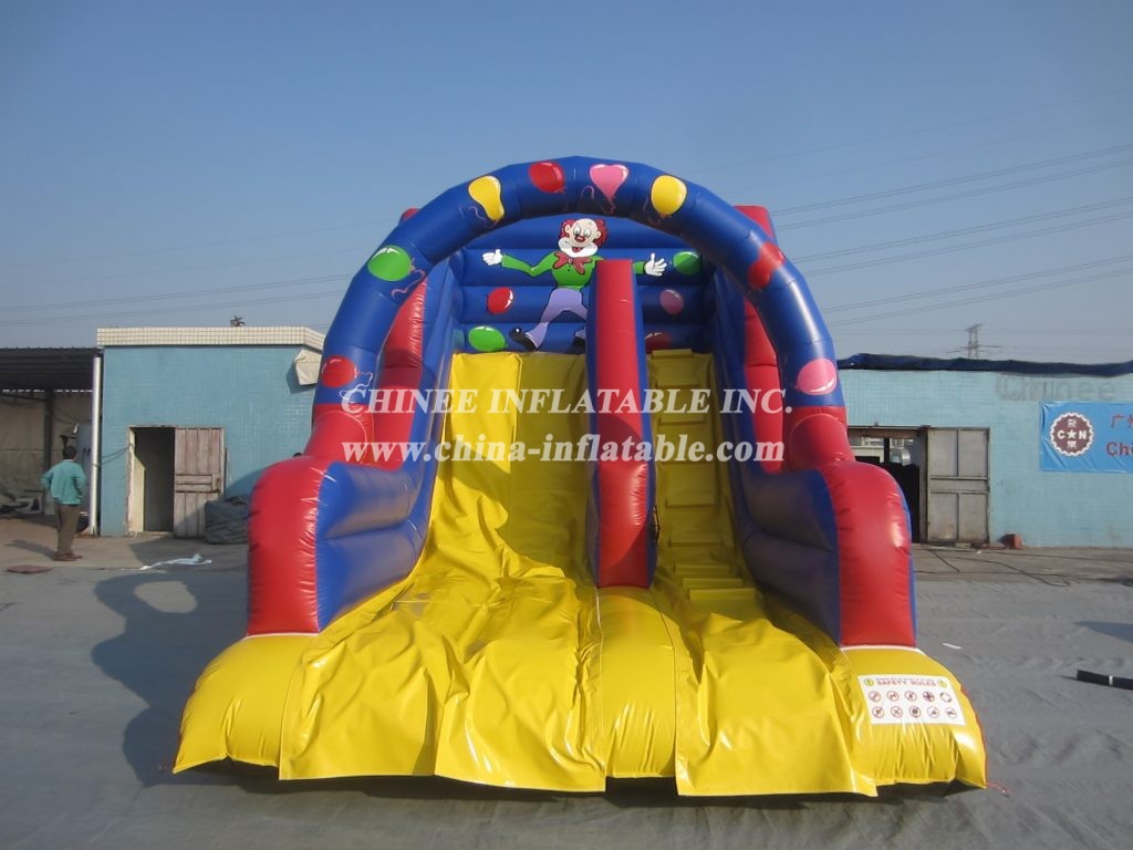 T8-1240 Happy Clown Inflatable Bouncer Dry Slide