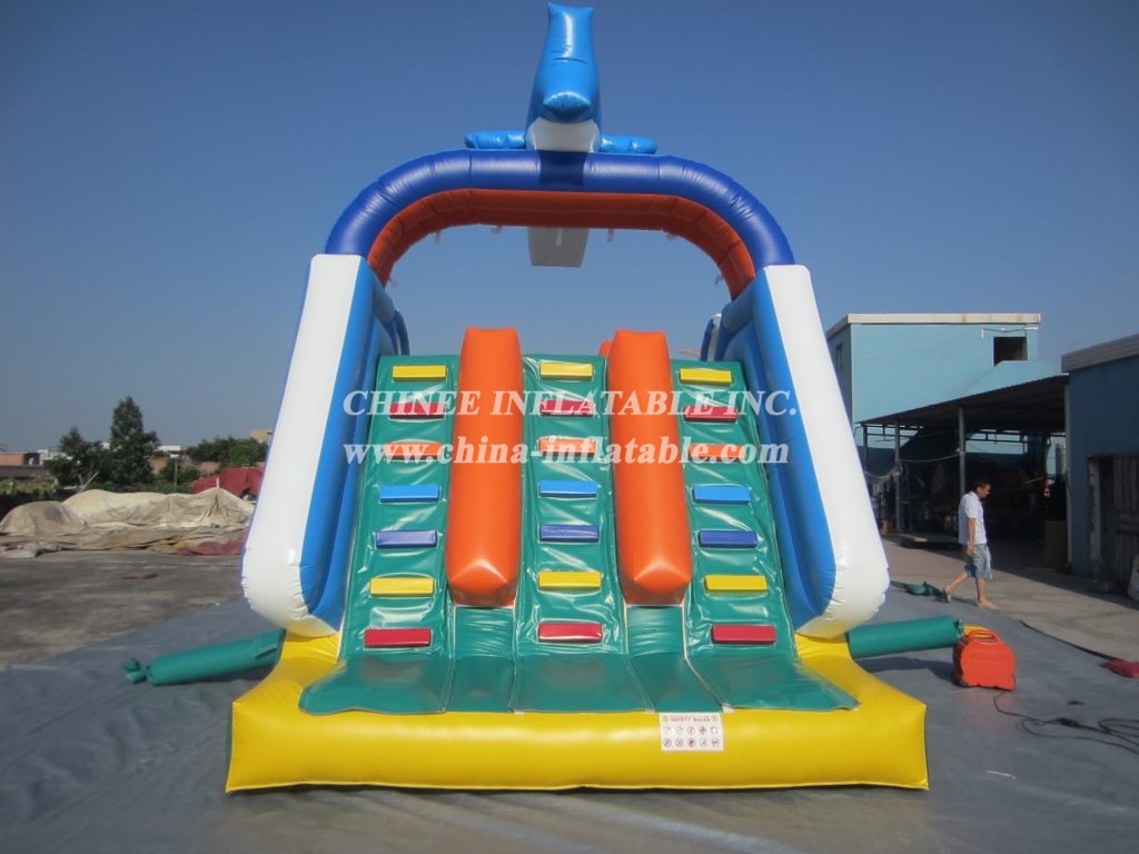 T8-240 Shark Themed Giant Inflatable Slide For Kids