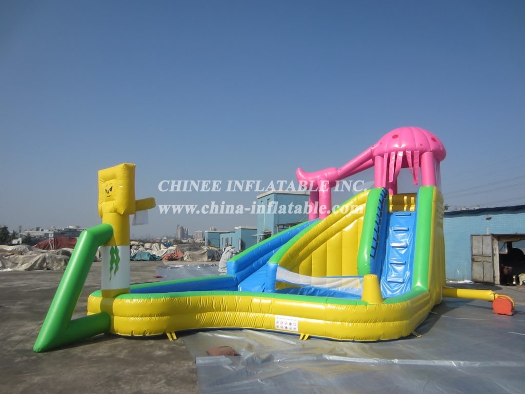 T8-848 Patrick Star Inflatable Slide With Swimming Pool