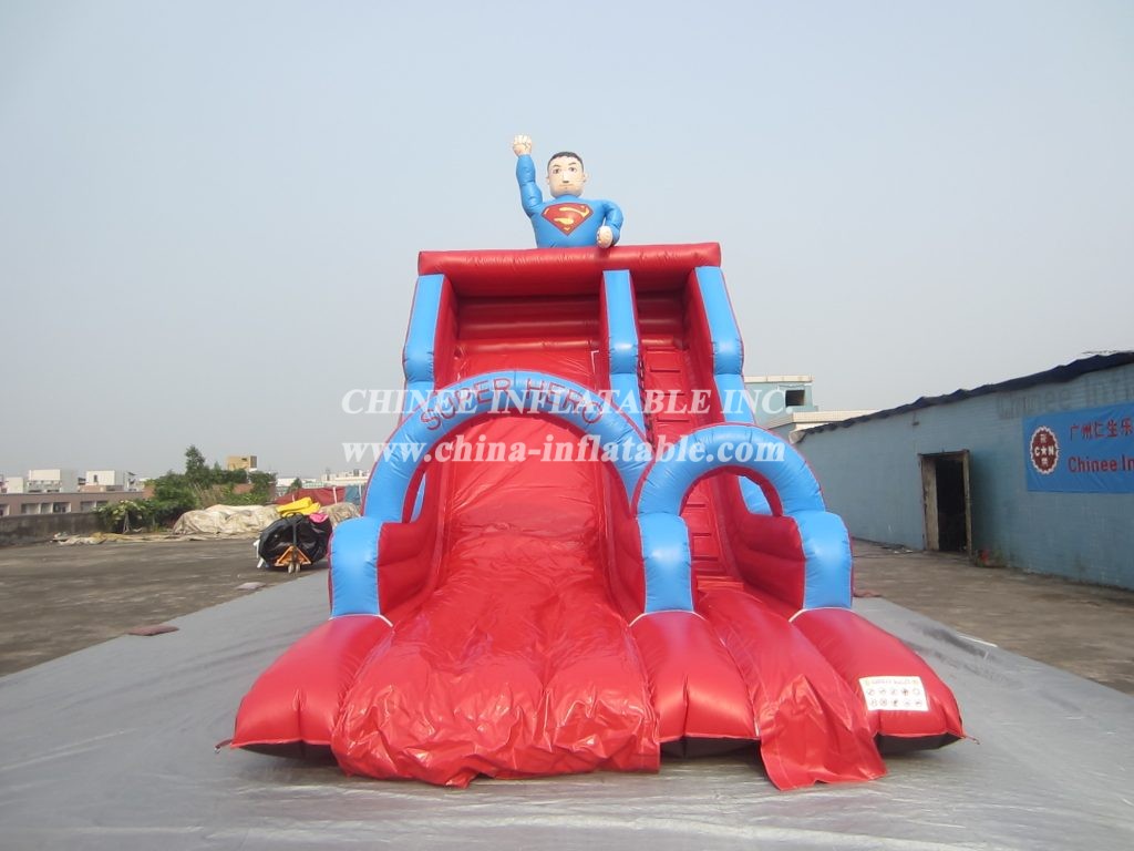 T8-2102 Superman Superhero Inflatable Slide