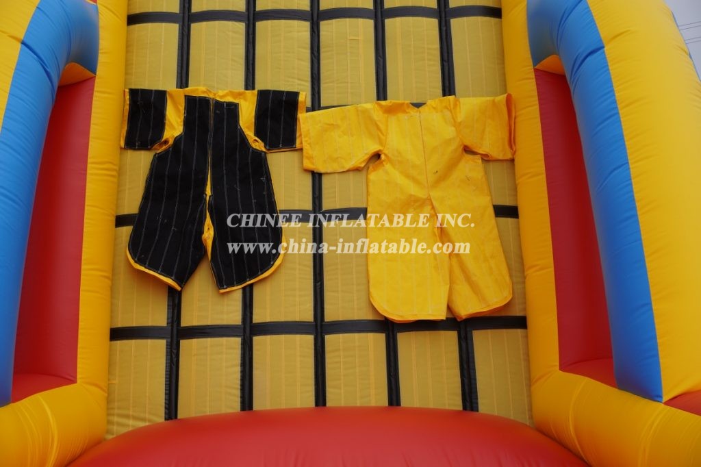 T11-1313 Commercial Outdoor Inflatable Game Inflatable Climbing Wall Sticky Wall With 2 Stick Suits