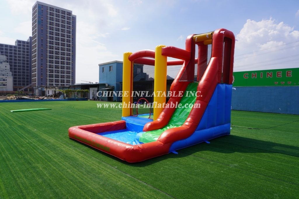 T8-3808 Inflatable Water Slide With Pool Kids Bounce Castle Small Combo Slide