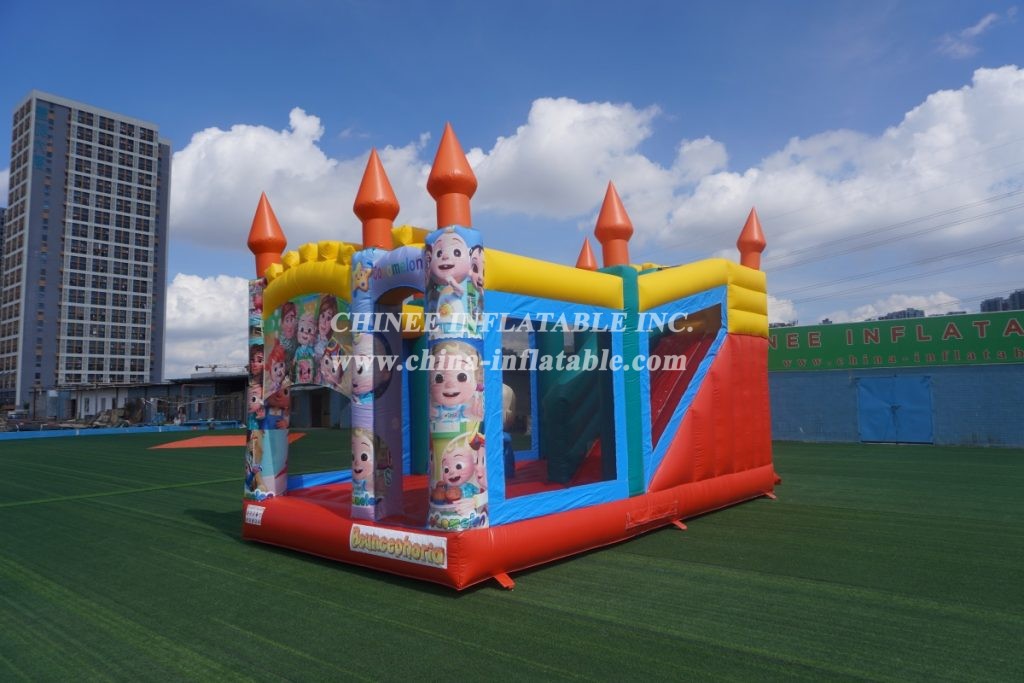 T5-1002B Cocomelon Bouncy Castle Combo Slide Outdoor Kids