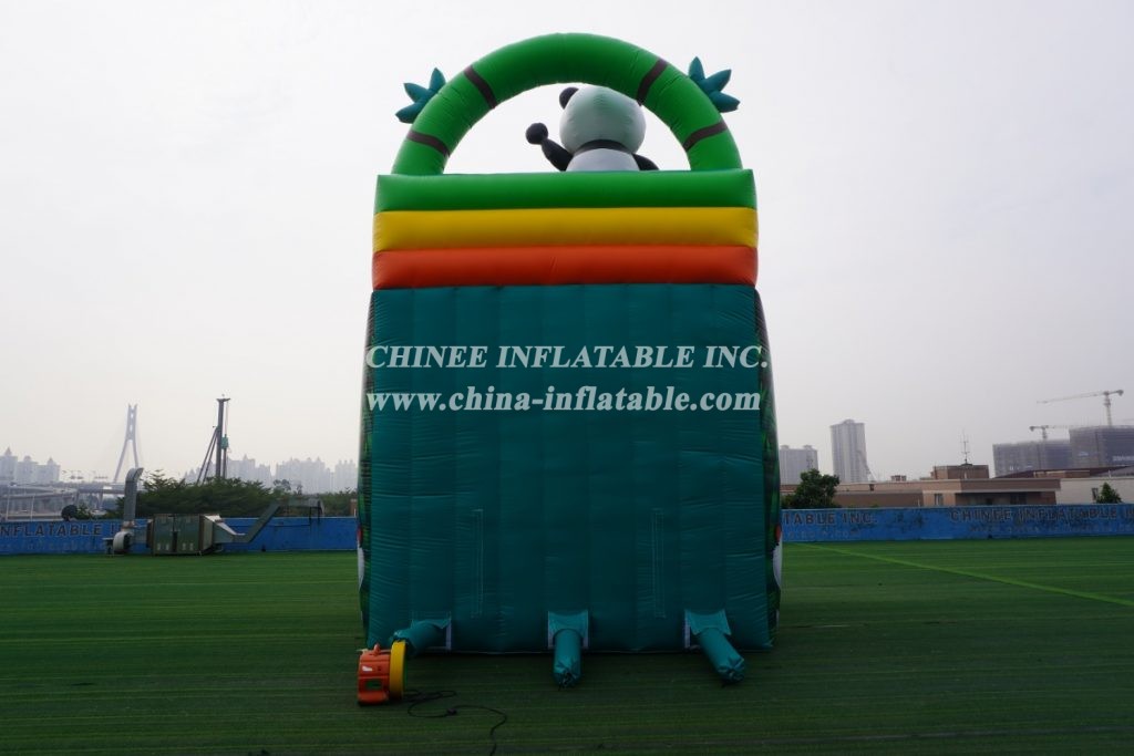 T8-3812 Giant Panda Slide Colorful Inflatable Slide For Party Events