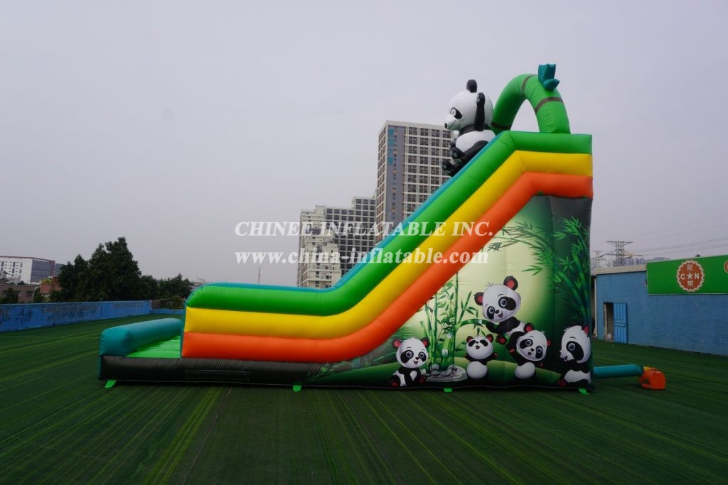 T8-3812 Giant Panda Slide Colorful Inflatable Slide For Party Events