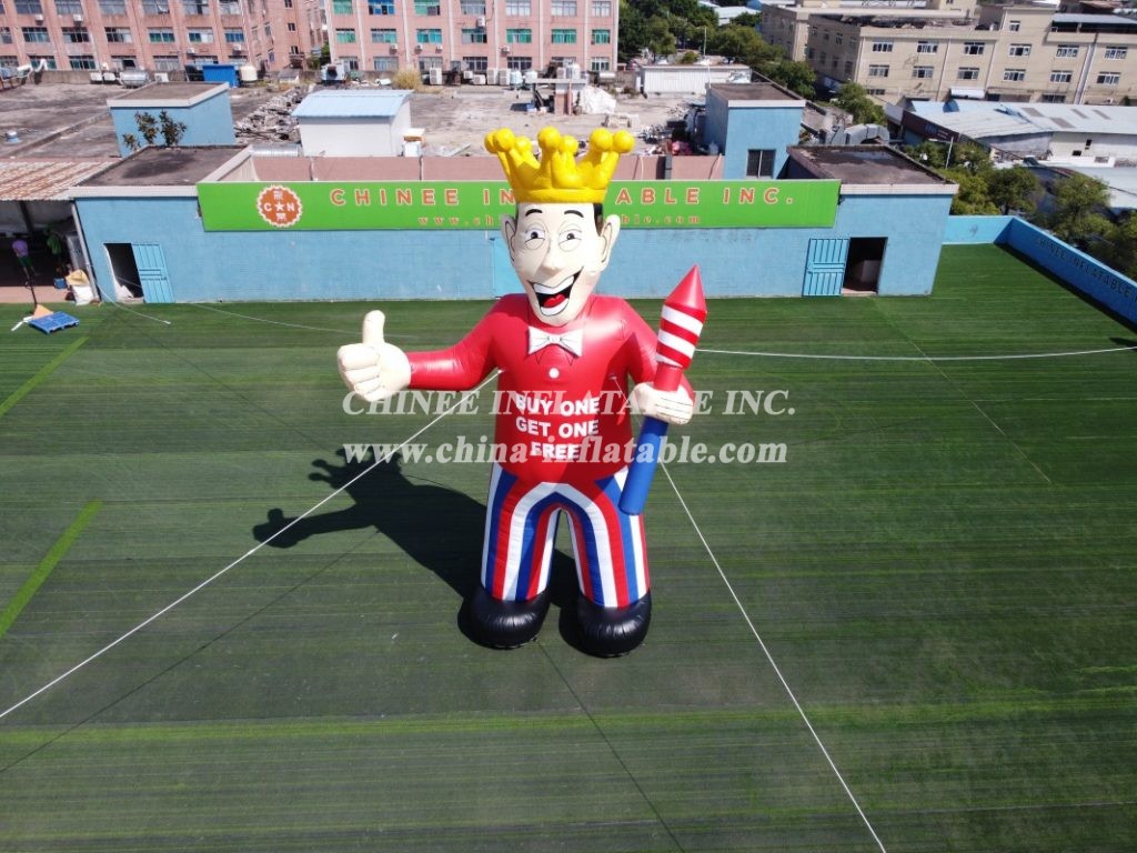 Cartoon2-380 Giant Advertising Inflatable Cartoon King Theme Promotional Character