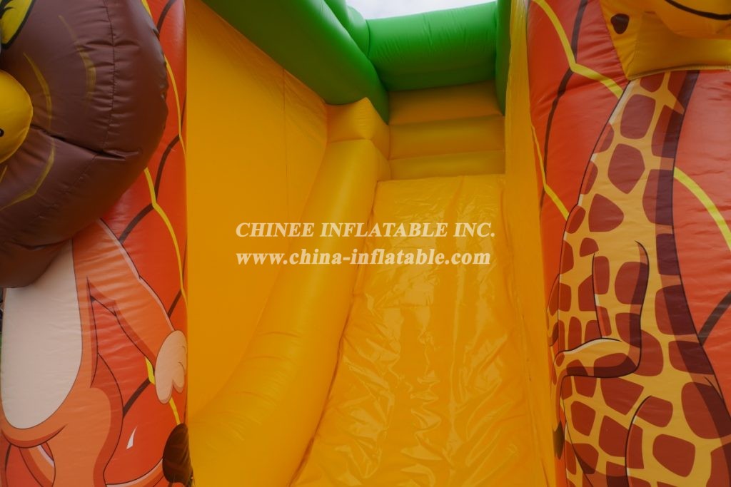 T5-694B Inflatable Safari Park Combo Bounce House With Slide