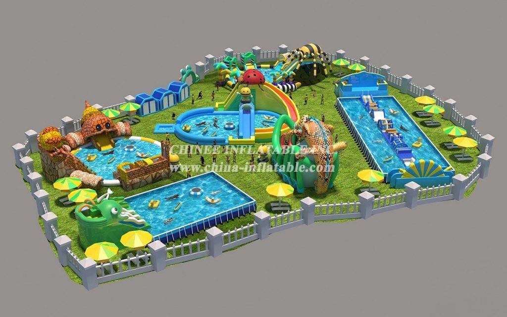 IS11-4012 Giant Inflatable Zone Blow Up Amusement Park Outdoor Playground