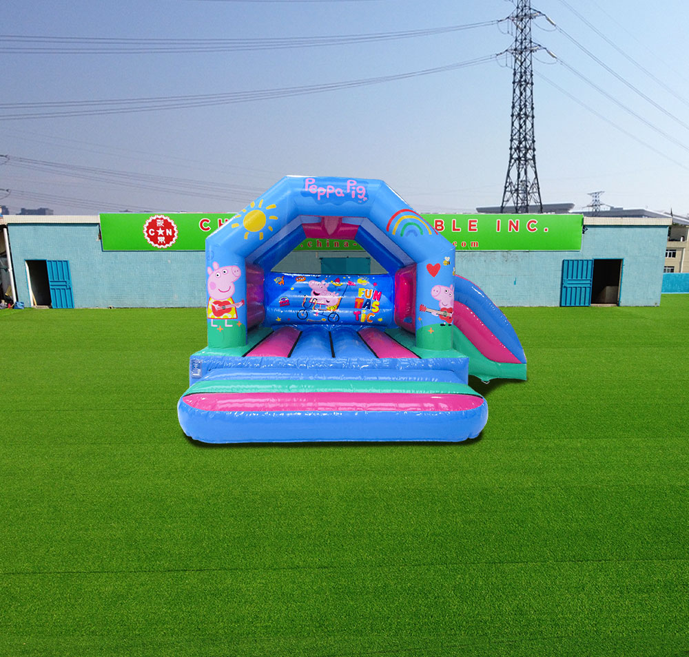 T2-4038 13X18Ft Blue Peppa Pig Side Slide Combi