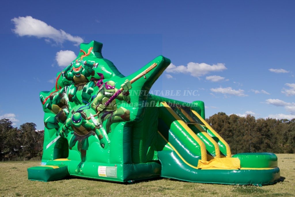 T2-4086 Teenage Mutant Ninja Turtles Dual Slide Combo Jumping Castle